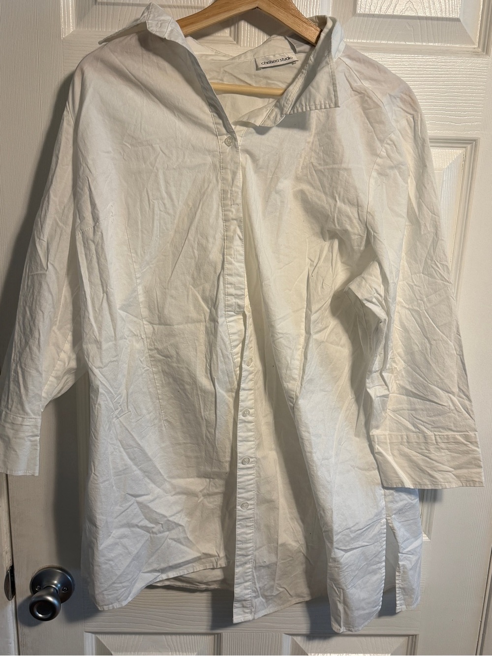 Chelsea studio Classic White Women’s Button-Up Shirt Cotton L
